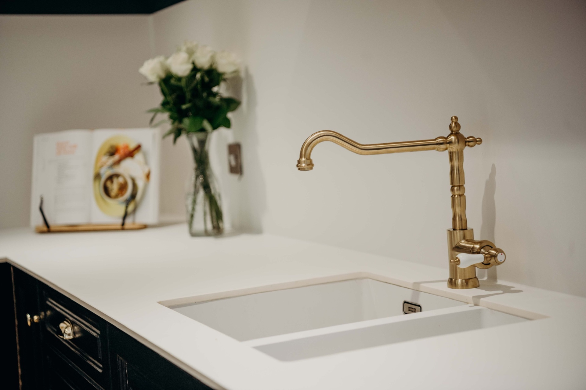 Brass kitchen sink