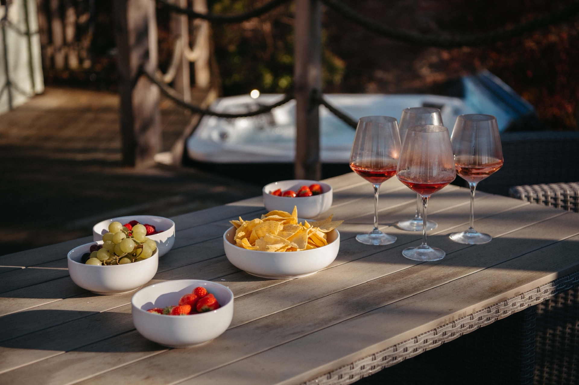 Wine and snacks